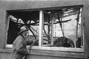 Großfeuer in der Küchenbaracke der Mackensen-Kaserne.