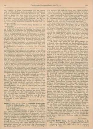 549-550 [Rezension] Schubert, Hans von, Geschichte der christlichen Kirche im Frühmittelalter. Ein Handbuch. II. Halbband