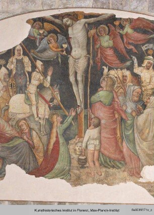 Freskenfragmente mit Szenen aus dem Leben Christi : Kreuzigung