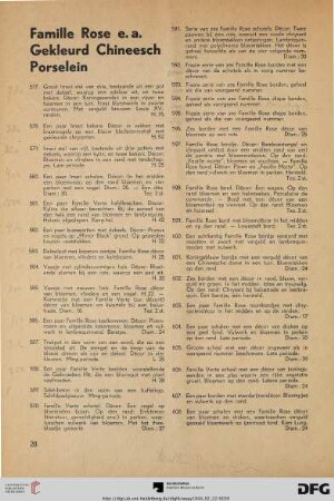Famille Rose e.a. Gekleurd Chineesch Porselein (Nr. 577-632)