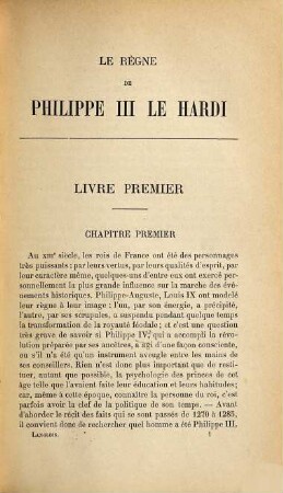 Le règne de Philippe III le Hardi