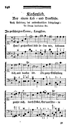 Kirchenlied. Bey einem Lob- und Dankfeste.