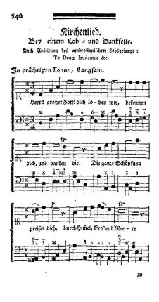 Kirchenlied. Bey einem Lob- und Dankfeste.