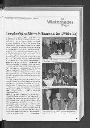 Altenwohnanlage des Winterhuder Bürgervereins feiert 50. Geburtstag
