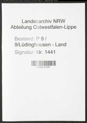 Sterberegister Standesamt Lüdinghausen-Land