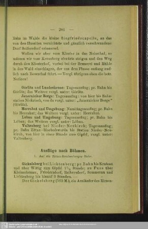 Ausflüge nach Böhmen
