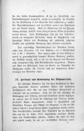 IV. Herkunft und Gewinnung des Rohmaterials.