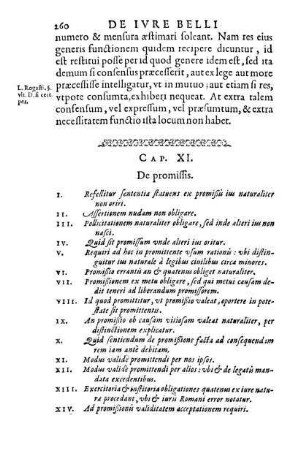 Cap. XI. De promissis. - Cap. XII. De contractibus.