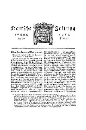 Ueber Hrn. Lavaters Magnetismus