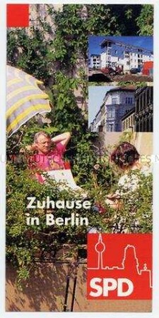 Informationsblatt der Berliner SPD zur Wohnungs- und Familienpolitik