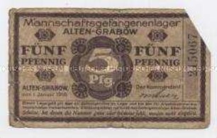 Mannschaftsgefangenlager Alten-Grabow, 5 Pfennig