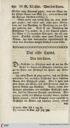 Das eilfte Capitel: Von den Laren