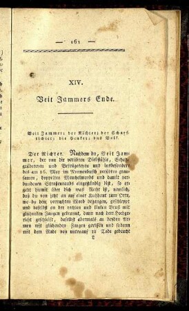 XIV. Veit Jammers Ende.