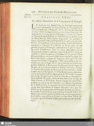 Chapitre XXXI. Des Moines Benedictins de la Congregation de Portugal
