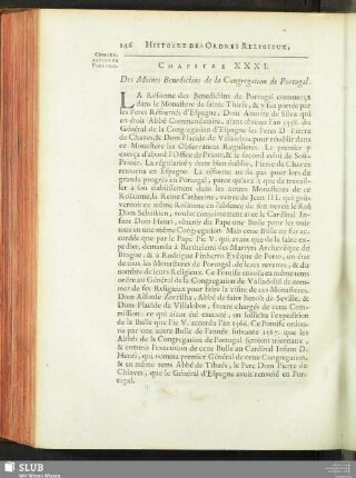 Chapitre XXXI. Des Moines Benedictins de la Congregation de Portugal