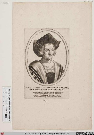 Bildnis Christoph Kolumbus (Columbus) (ital. Cristofero Colombo, span. Cristóbal Colón)