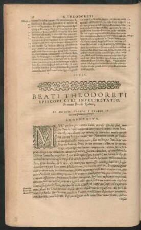 Beati Theodoreti Episcopi Cyri Interpretatio, In omnes Davidis Psalmos ...