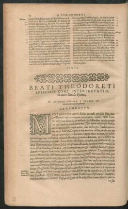 Beati Theodoreti Episcopi Cyri Interpretatio, In omnes Davidis Psalmos ...