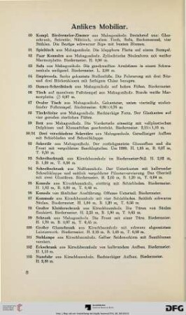 Antikes Mobiliar (Nr. 80-200)