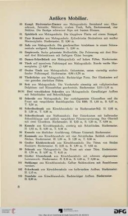 Antikes Mobiliar (Nr. 80-200)