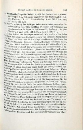 251-252 [Rezension] Noppel, Constantin, Aedificatio corporis christi