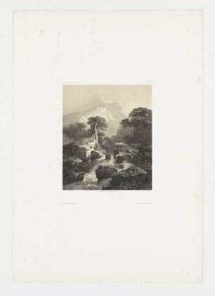 Berglandschaft mit Fluss und Felsen, Blatt 51 der Folge "Werke"