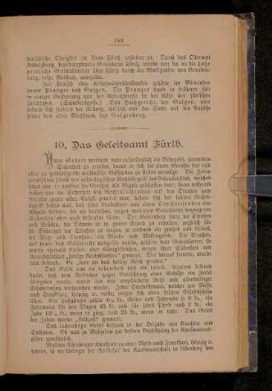 10. Das Geleitsamt Fürth.