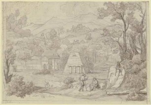Landschaft bei Nemi mit Monte Cavo