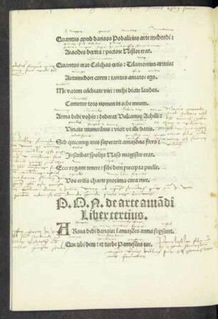 P. O. N. de arte amandi Liber tertius.