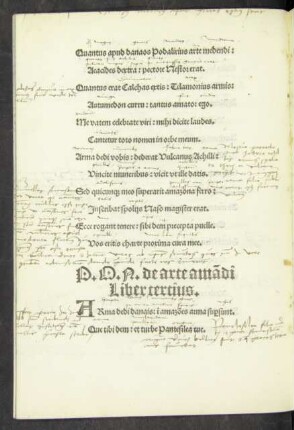 P. O. N. de arte amandi Liber tertius.