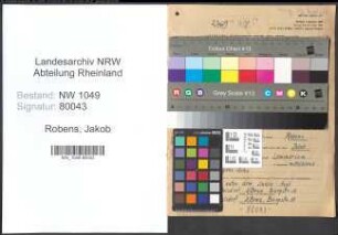Entnazifizierung Jakob Robens , geb. 30.01.1909 (Inspektor)