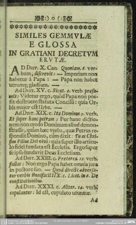 Similes Gemmulae E Glossa in Gratiani Decretum Erutae