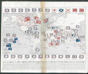 Tafel: The flags of a free empire, showing the emblems [...]