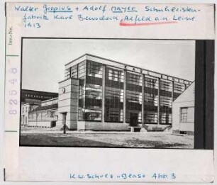 Alfeld a der Leine: Fagus-Fabrik, Architekt: Walter Gropius