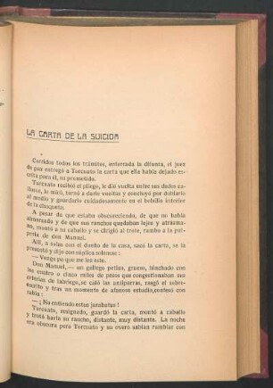 La carta de la suicida
