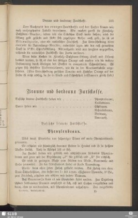 Braune und bordeaux Farbstoffe