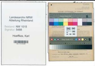 Entnazifizierung Karl Hoeffkes , geb. 06.02.1904 (Metzger)