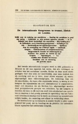 Hoofdstuk XIV. De Internationale Kongressen te Brussel, Zürich en Londen.
