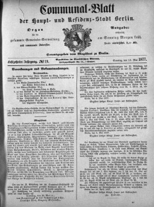 1877,19: No. 19, 13. Mai 1877