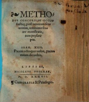 Methodvs Concordiae Ecclesiastic[a]e
