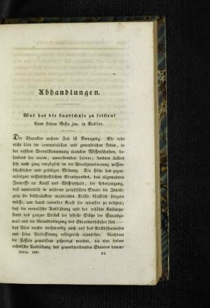 Was hat die Landschule zu leisten?