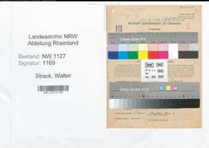 Entnazifizierung Walter Strack , geb. 30.12.1904 (Kaufmann)