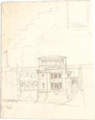 Bühlmann, Josef; Haus erhöht zur Straße - Ansicht