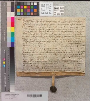 Derselbe bezeugt den Rentenverkauf des Heinrich Niedieck an Abt Johann zu Marienfeld aus einem Erbe im Kirchspiel Harsewinkel.
