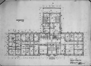 Marburg, Institut für Pathologie, Kellergeschoss, Plan zum Umbau