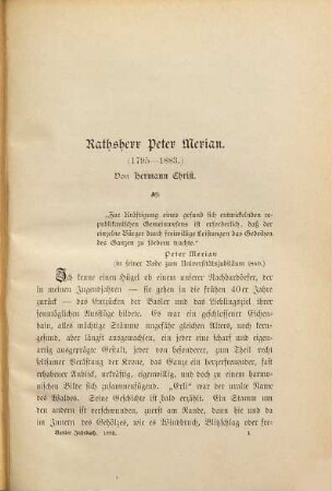 Basler Jahrbuch. 1892