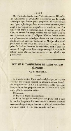 Note sur la transformation par rayons vecteurs réciproques.