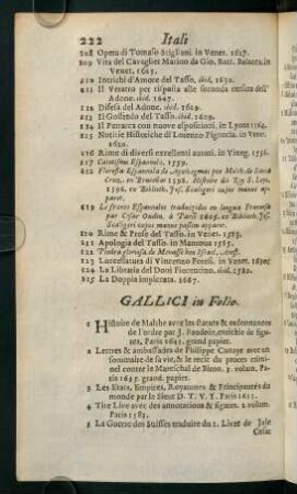 222-224, Gallici in Folio.