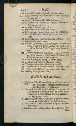 222-224, Gallici in Folio.