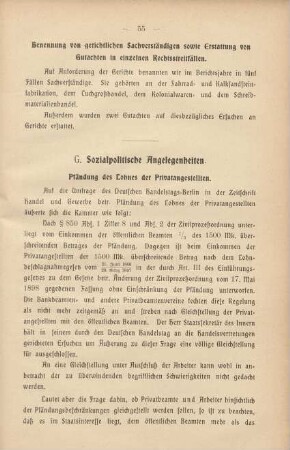 G. Sozialpolitische Angelegenheiten.